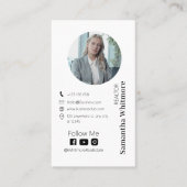 Schoon minimaal makelaar professioneel onroerend g visitekaartje (Voorkant)