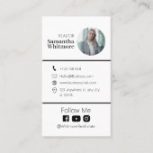 Schoon minimaal makelaar professioneel onroerend g visitekaartje (Voorkant)