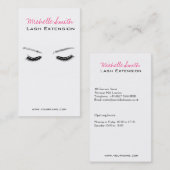 Schoon Minimaal Zwart Wimper Extentie Schoonheidss Visitekaartje (Voorkant / Achterkant)