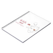 Schoon Minimal Lijn Kunst Waterverf Make-up Arties Notitieboek (Linkerzijde)