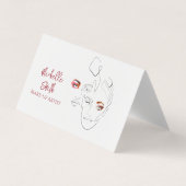 Schoon Minimal Lijn Kunst Waterverf Make-up Arties Visitekaartje (Voorkant)