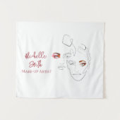 Schoon Minimal Lijn Kunst Waterverf Make-up Arties Wandkleed (Voorkant (horizontaal))