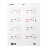 Schoon Minimal Lijnkunst Waterverf Make-up Artiest Etiket (Full Sheet)