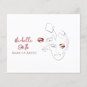 Schoon Minimal Lijnkunst Waterverf Make-up Artiest Flyer