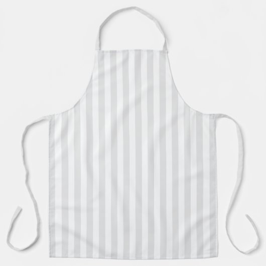 Schoon, minimale grijze & witte strepen schort (Voorkant)