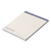 Schoon Minimalistisch Blauw-Grijs & Bleek Perzik Notitieblok (Linkerzijde)