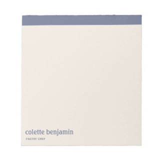 Schoon Minimalistisch Blauw-Grijs & Bleek Perzik Notitieblok