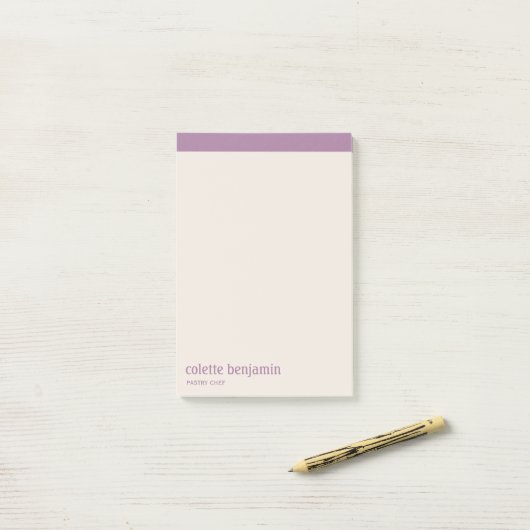 Schoon Minimalistisch Lavendel Paars & Bleek Perzi Post-it® Notes (Op bureau)