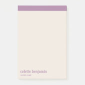 Schoon Minimalistisch Lavendel Paars & Bleek Perzi Post-it® Notes (Voorkant)