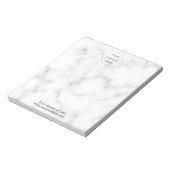 Schoon Minimalistisch Marmeren Design Business Log Notitieblok (Linkerzijde)