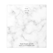 Schoon Minimalistisch Marmeren Design Business Log Notitieblok (Voorkant)