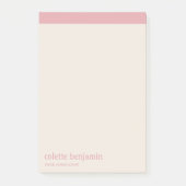 Schoon Minimalistisch Pastelroze & Bleek Perzik Post-it® Notes (Voorkant)