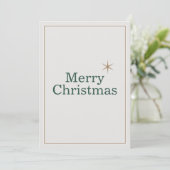 Schoon & Minimalistisch Prettig Kerstfeest Feestdagenkaart (Staand voorkant)