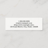 Schoon, minimalistisch, professioneel Visitekaartj Mini Visitekaartje (Achterkant)