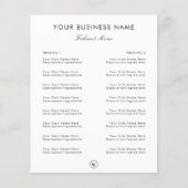 Schoon Minimalistisch Restaurant Afhaalmenu & Logo Flyer (Voorkant)