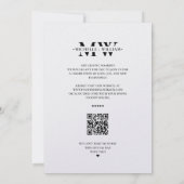 Schoon Minimalistisch Trouw Monogram Wit Modern Save The Date (Achterkant)