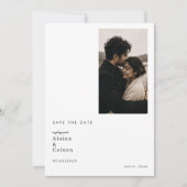 Schoon Minimalistische Foto Save The Date (Voorkant)