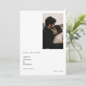 Schoon Minimalistische Foto Save The Date (Staand voorkant)