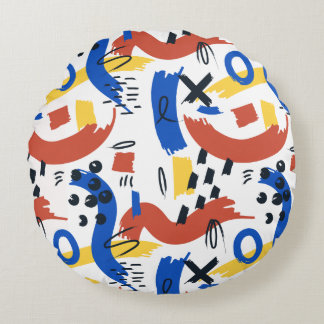 Schoon modern abstract patroon | Kleurrijke artist Rond Kussen