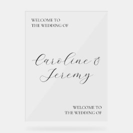 Schoon & Modern Acryl Huwelijk Welkom Teken Acryl Bord