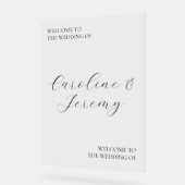 Schoon & Modern Acryl Huwelijk Welkom Teken Acryl Bord (Hoek)