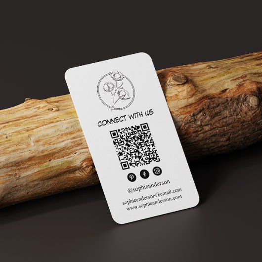 Schoon modern branding met QR-code Visitekaartje