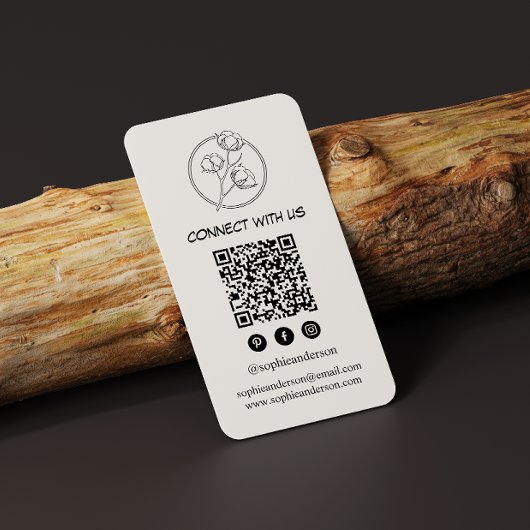 Schoon modern branding met QR-code Visitekaartje