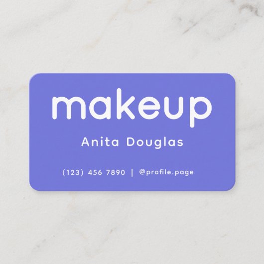 Schoon modern minimalistisch make-up  visitekaartje (Voorkant)
