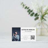 schoon modern minimalistisch professioneel fotogra visitekaartje (Staand voorkant)
