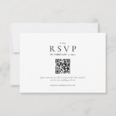 Schoon modern QR-code trouwkaart  RSVP Kaartje (Voorkant)