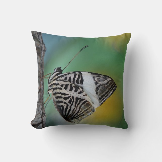 Schoon Mozaïek Zebra Vlinder Kussen (Voorkant)