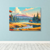 Schoon natuur landschap canvas afdruk (Insitu (Houten vloer))