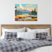Schoon natuur landschap canvas afdruk (Insitu (Slaapkamer))
