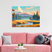 Schoon natuur landschap canvas afdruk (Insitu (Woonkamer))