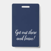 Schoon Navy Homeschool Onderwijs ID Badge (Achterkant)