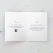 Schoon Navyblauw QR-code Elegante Trouw (Binnen)