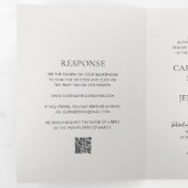 Schoon Neutraal QR-code Elegante Trouw Drieluik Uitnodiging (Binnenzijde eerst)