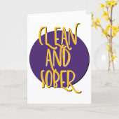 Schoon & Nuchter Herstel Slogan Jubileum Kaart (Gele Bloem)