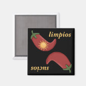 Schoon of vies Chili & zon Spaanse vaatwasser Magneet (Voorkant / Achterkant)