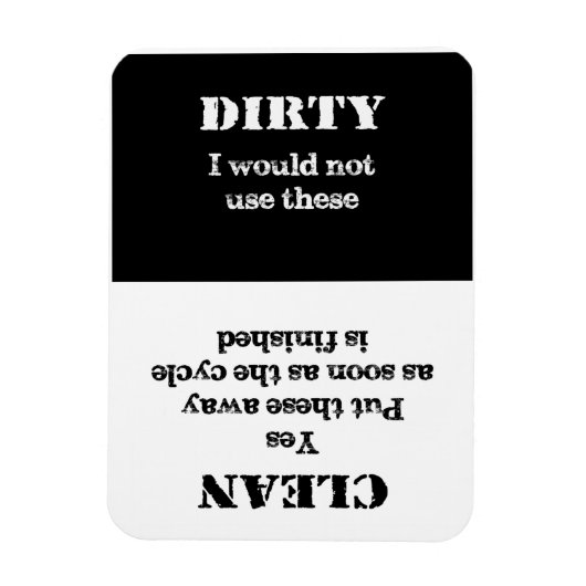 Schoon of Vuil - deze gerechten zijn schoon Magneet (Verticaal)