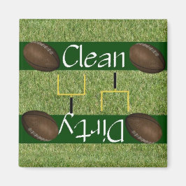 Schoon of Vuil Football Vaatwasser Magnet