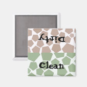 Schoon of vuil Hexagon-ontwerp Magneet (Voorkant / Achterkant)