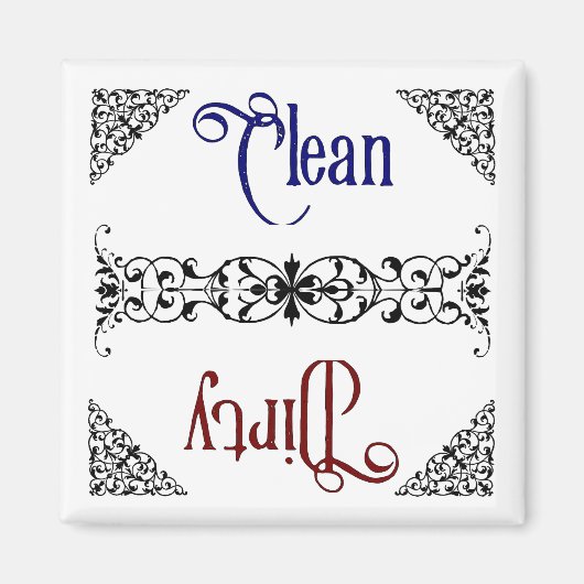 Schoon of vuil magneet (Voorkant)