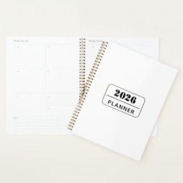 Schoon ontwerp aangepaste tekst moderne organiseer planner