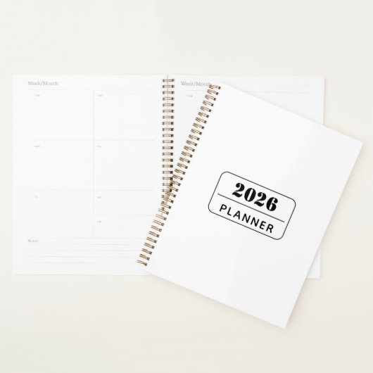 Schoon ontwerp aangepaste tekst moderne organiseer planner (Display)