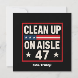 Schoon op gangpad 47 anti Trump grappig politiek Kaart