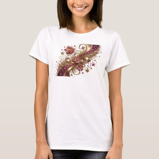 Schoon Oranje ABSTRACTE KUNST Design T-shirt (Voorkant)