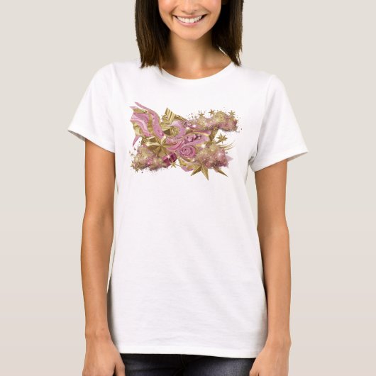 Schoon Oranje ABSTRACTE KUNST Ontwerp v2 T-shirt (Voorkant)