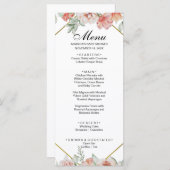 Schoon Oranje Bloemen Menu (Voorkant / Achterkant)