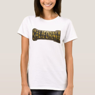 Schoon oranje CALIFORNIA Tekst ontwerp T-shirt